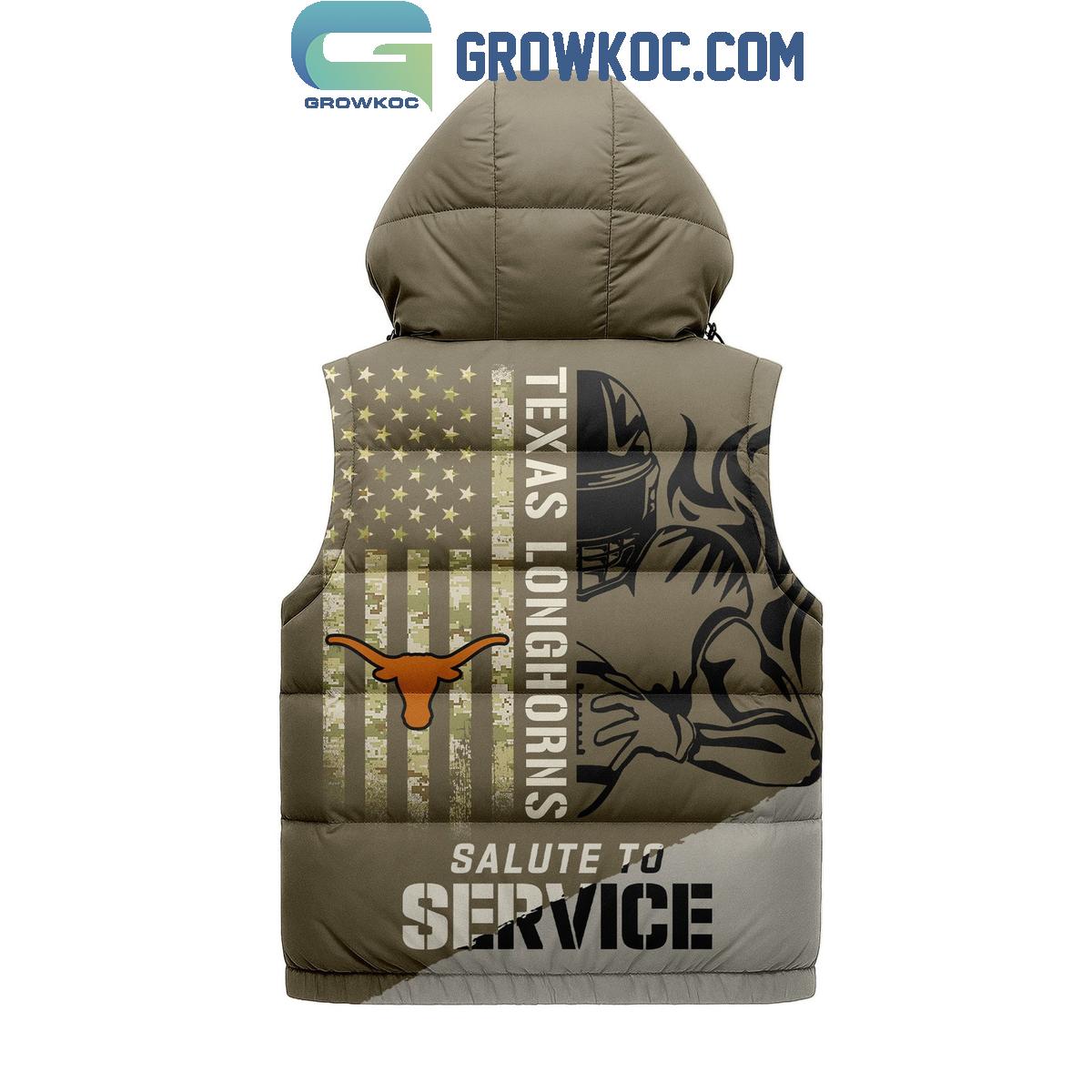 Texas Longhorns Salute To Service Sleeveless Puffer Jacket