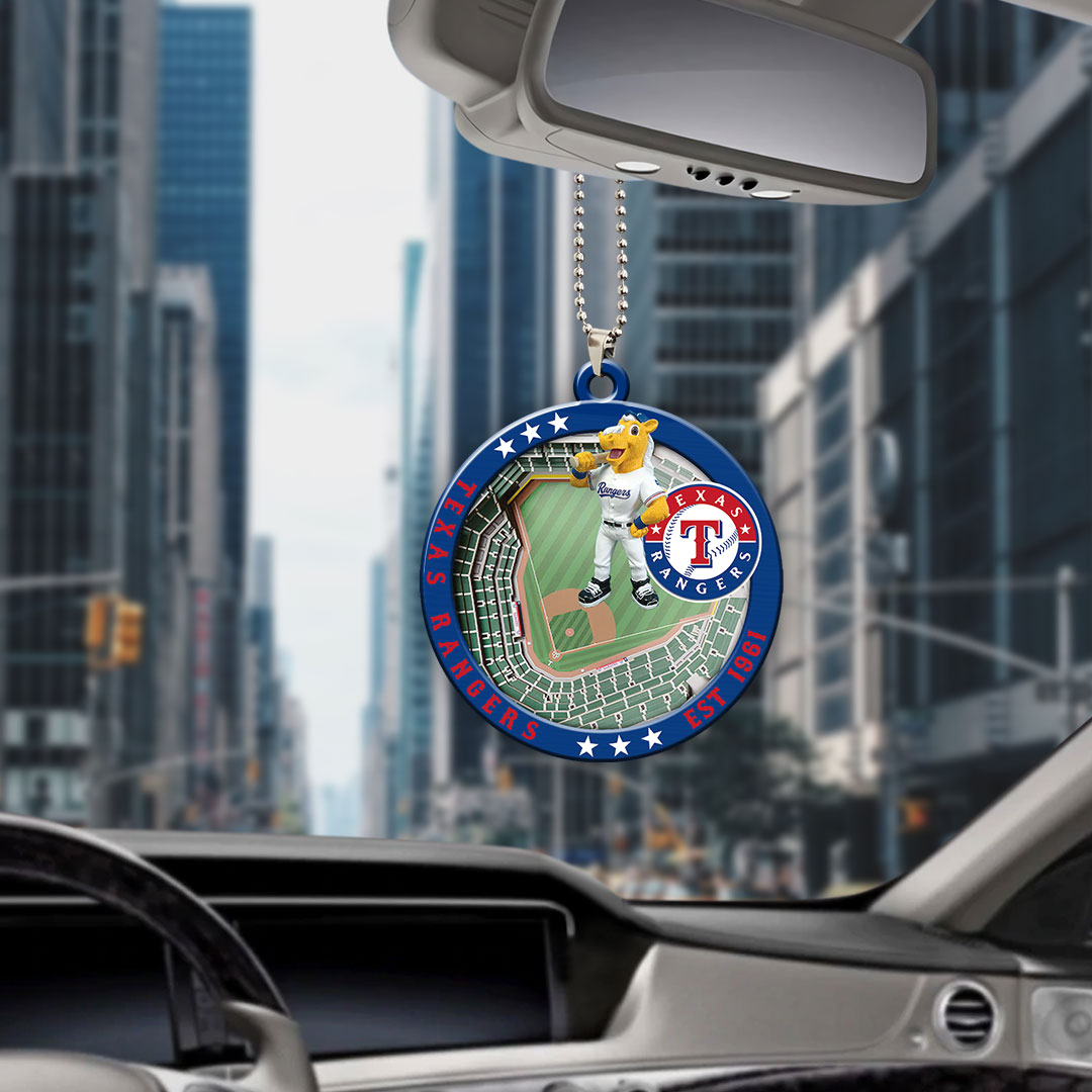 Texas Rangers Custom shape 2-sided Acrylic Car Ornament – HOATT13059