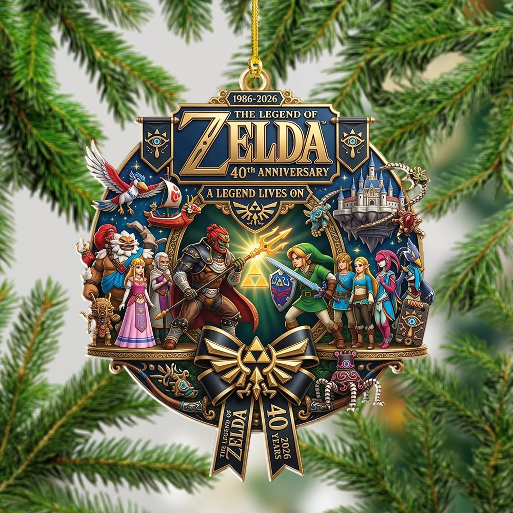 The Legend of Zelda 40th Anniversary Custom Shape 2-side Printed Acrylic Ornament – TMTHU9671