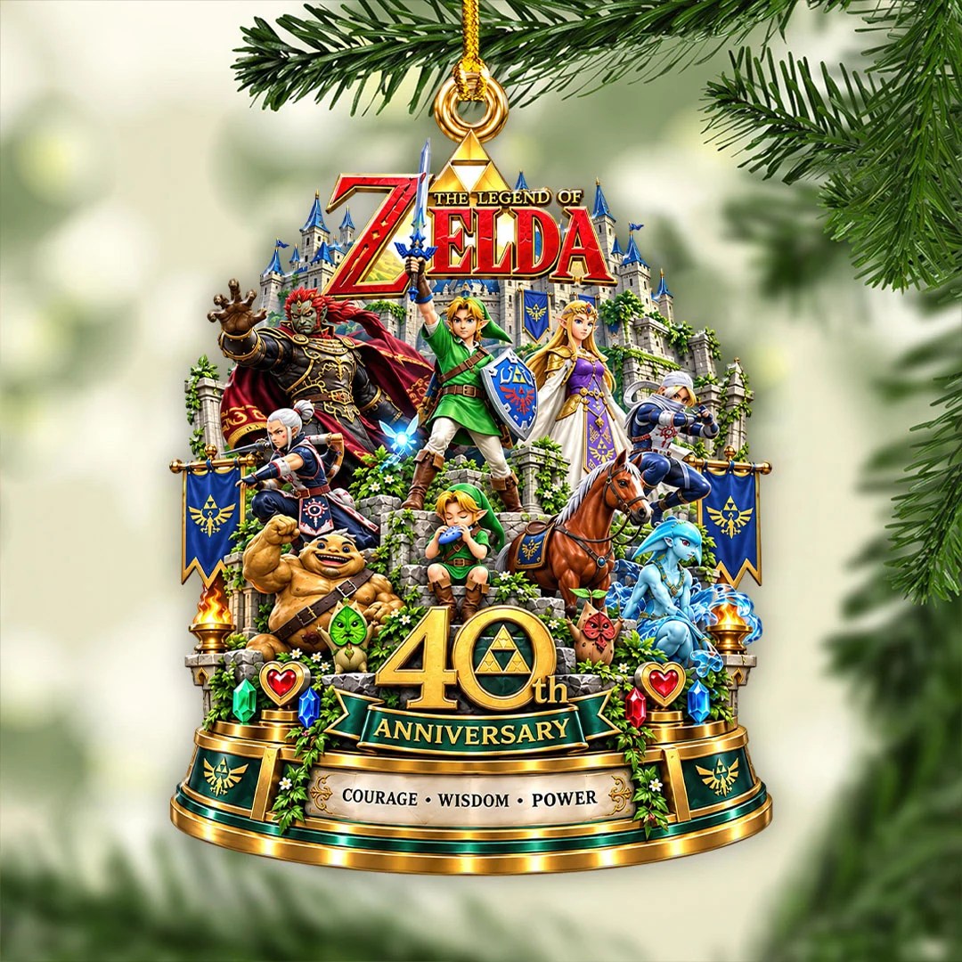 The Legend of Zelda 40th Anniversary Custom Shape 2-side Printed Acrylic Ornament – HOATT21390