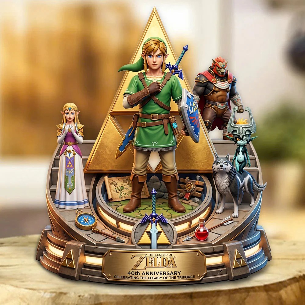 The Legend of Zelda 40th Anniversary Custom Shape Acrylic Plaque – TMTHU9690