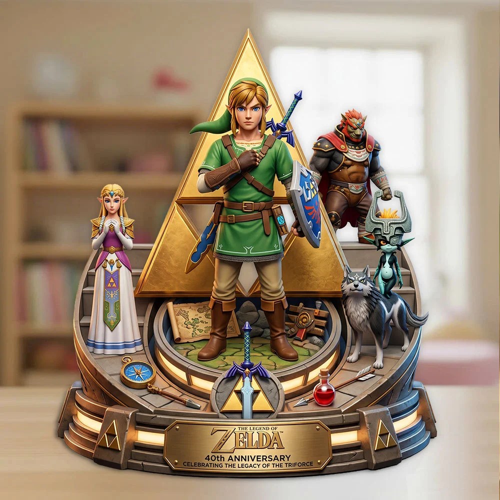The Legend of Zelda 40th Anniversary Custom Shape Acrylic Plaque – TMTHU9690
