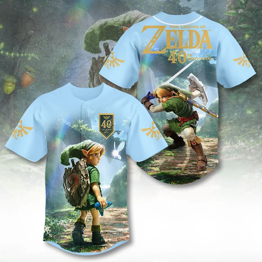 The Legend of Zelda 40th Anniversary Baseball Jersey – TANTN25538