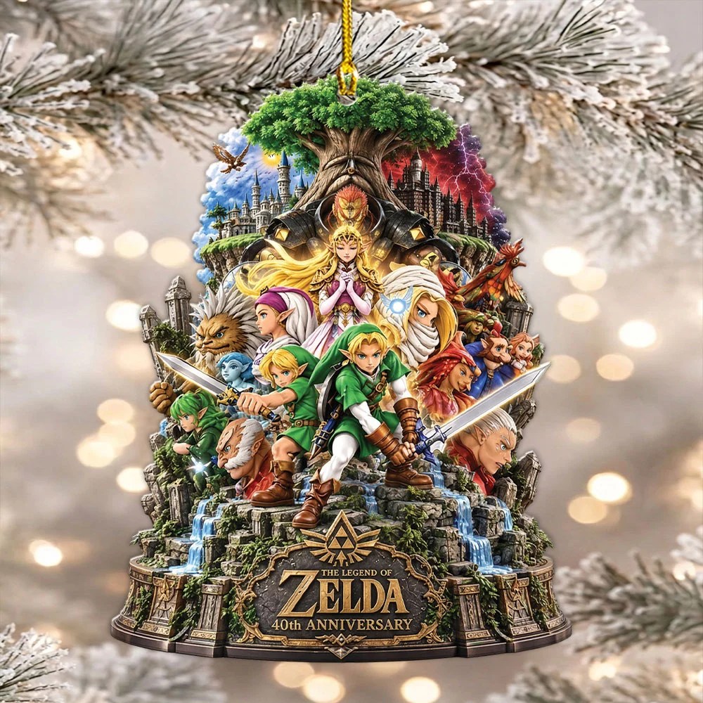 The Legend of Zelda 40th Anniversary Custom Shape 2-side Printed Acrylic Ornament – MAITM15330