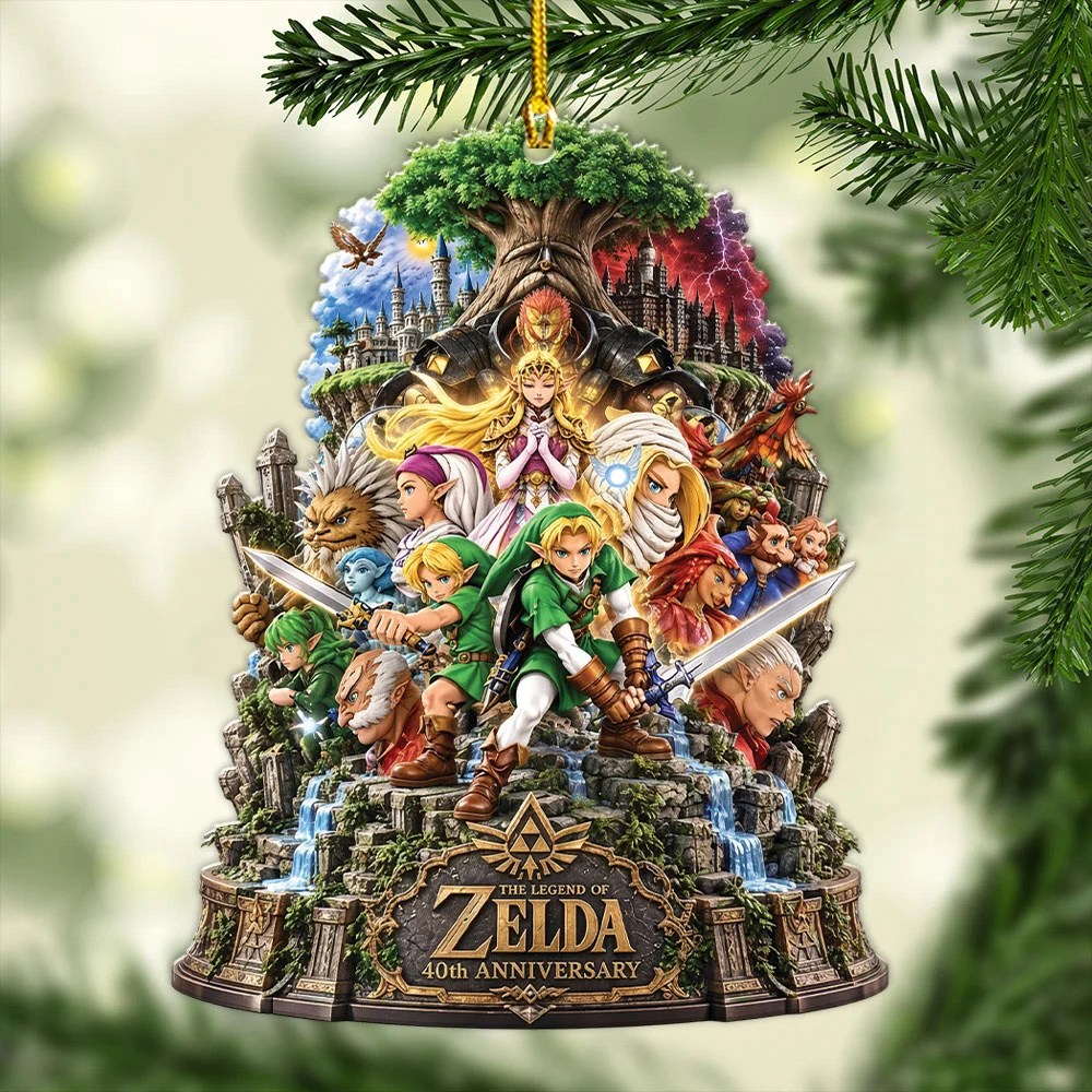 The Legend of Zelda 40th Anniversary Custom Shape 2-side Printed Acrylic Ornament – MAITM15330