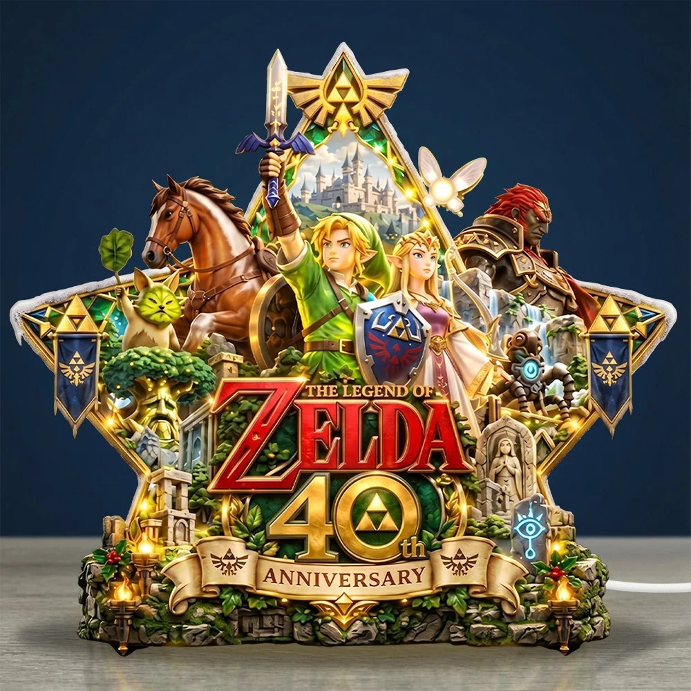 The Legend of Zelda 40th Anniversary Custom Shape Acrylic Light Box – TMTHU9670