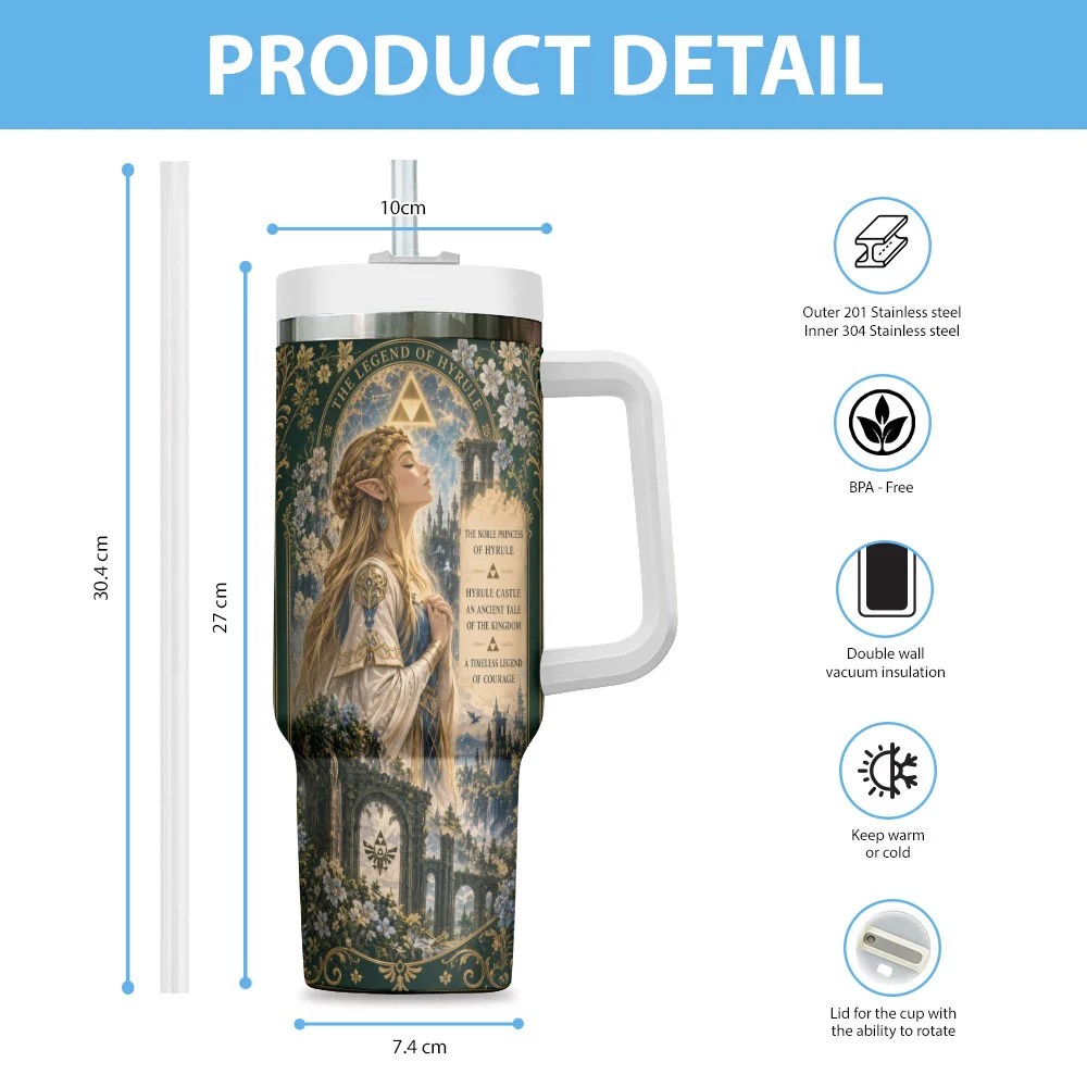 The Legend of Zelda 40th Anniversary 40oz Tumbler – MAITM15515