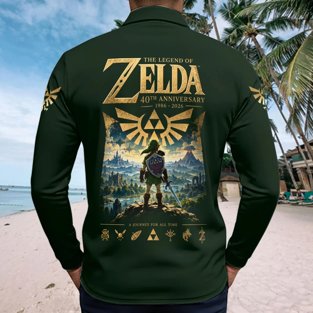 The Legend of Zelda 40th Anniversary Concert Zip Polo Shirt – HOATT21077