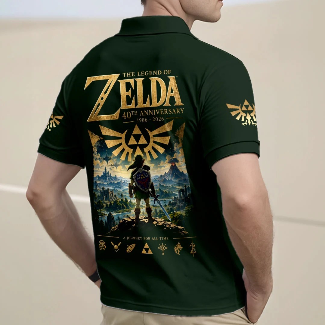 The Legend of Zelda 40th Anniversary Concert Zip Polo Shirt – HOATT21077