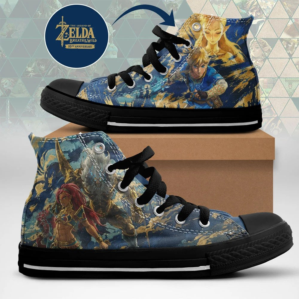 The Legend of Zelda: Breath of the Wild 10th Anniversary High Top Canvas Shoes – TMTHU10221