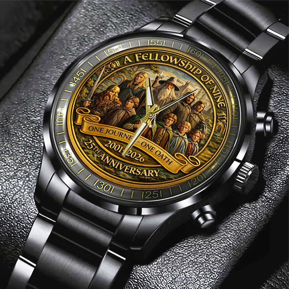 The Lord of the Rings 25th Anniversary Black Stainless Steel Watch – TMTHU3182