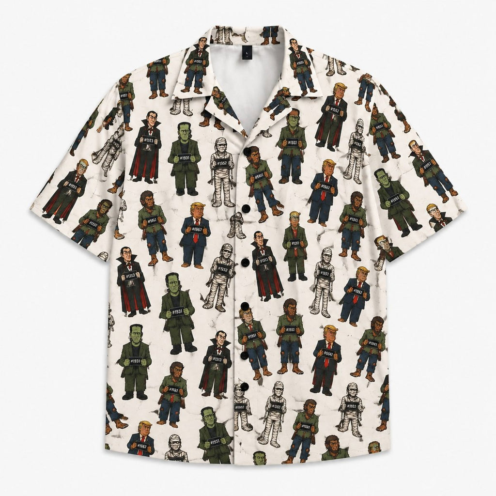 The Monster Mugshot Trump Hawaiian Shirt