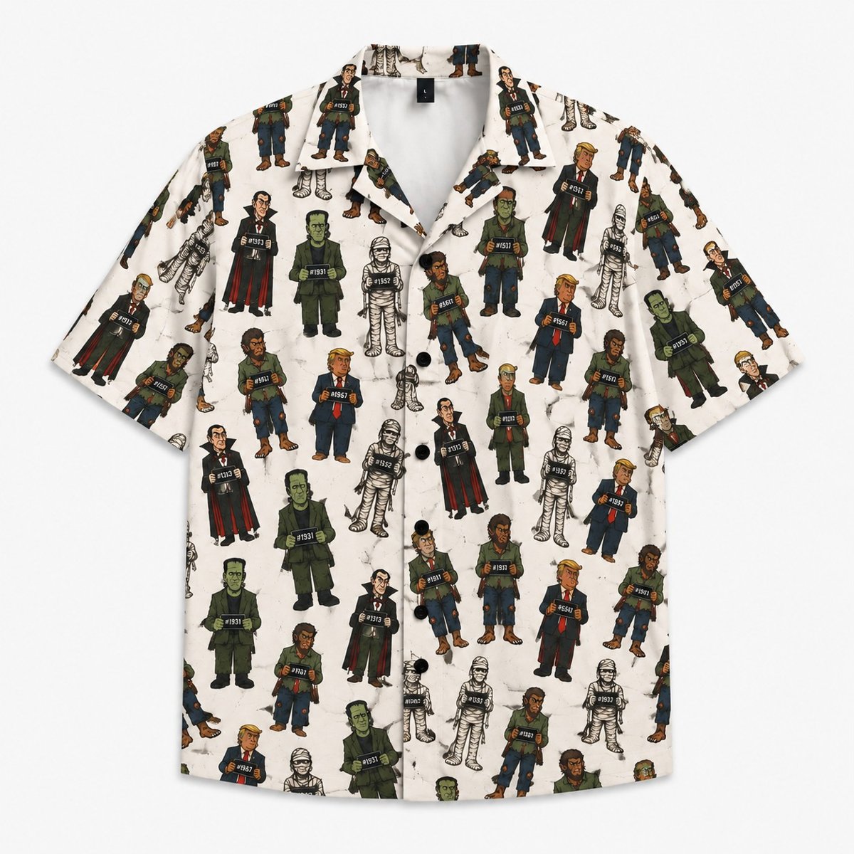 The Monster Mugshot Trump Hawaiian Shirt