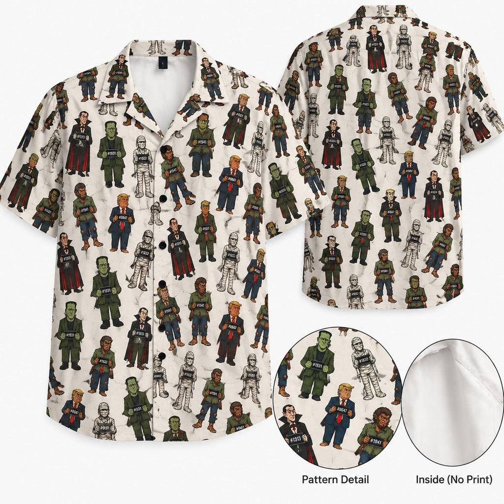 The Monster Mugshot Trump Hawaiian Shirt