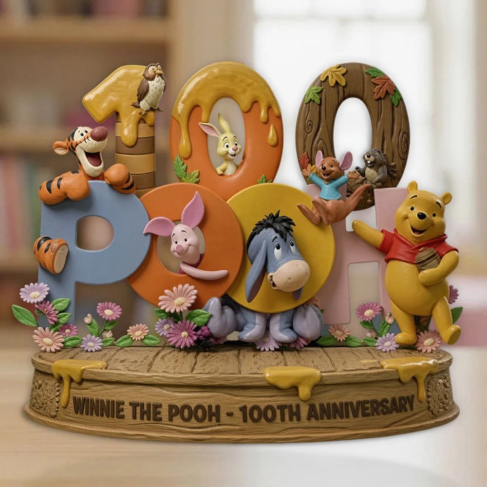 Winnie-the-Pooh 100th Anniversary Custom Shape Acrylic Plaque – GNE8857