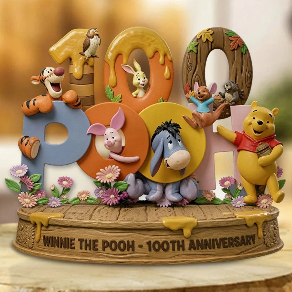 Winnie-the-Pooh 100th Anniversary Custom Shape Acrylic Plaque – GNE8857