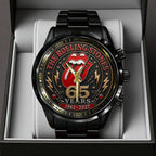 The Rolling Stones 65 Years Anniversary Black Stainless Steel Watch – TANTN24555