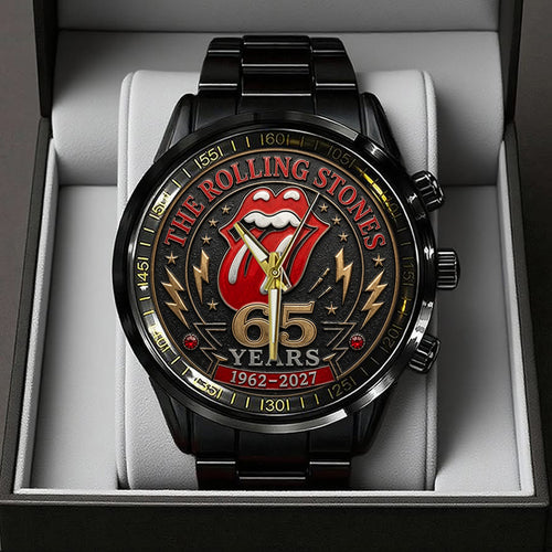 The Rolling Stones 65 Years Anniversary Black Stainless Steel Watch – TANTN24555