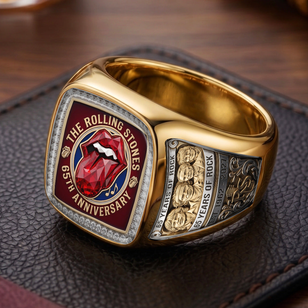 The Rolling Stones 65th Anniversary 3D Engraved Ring – TMTHU7159