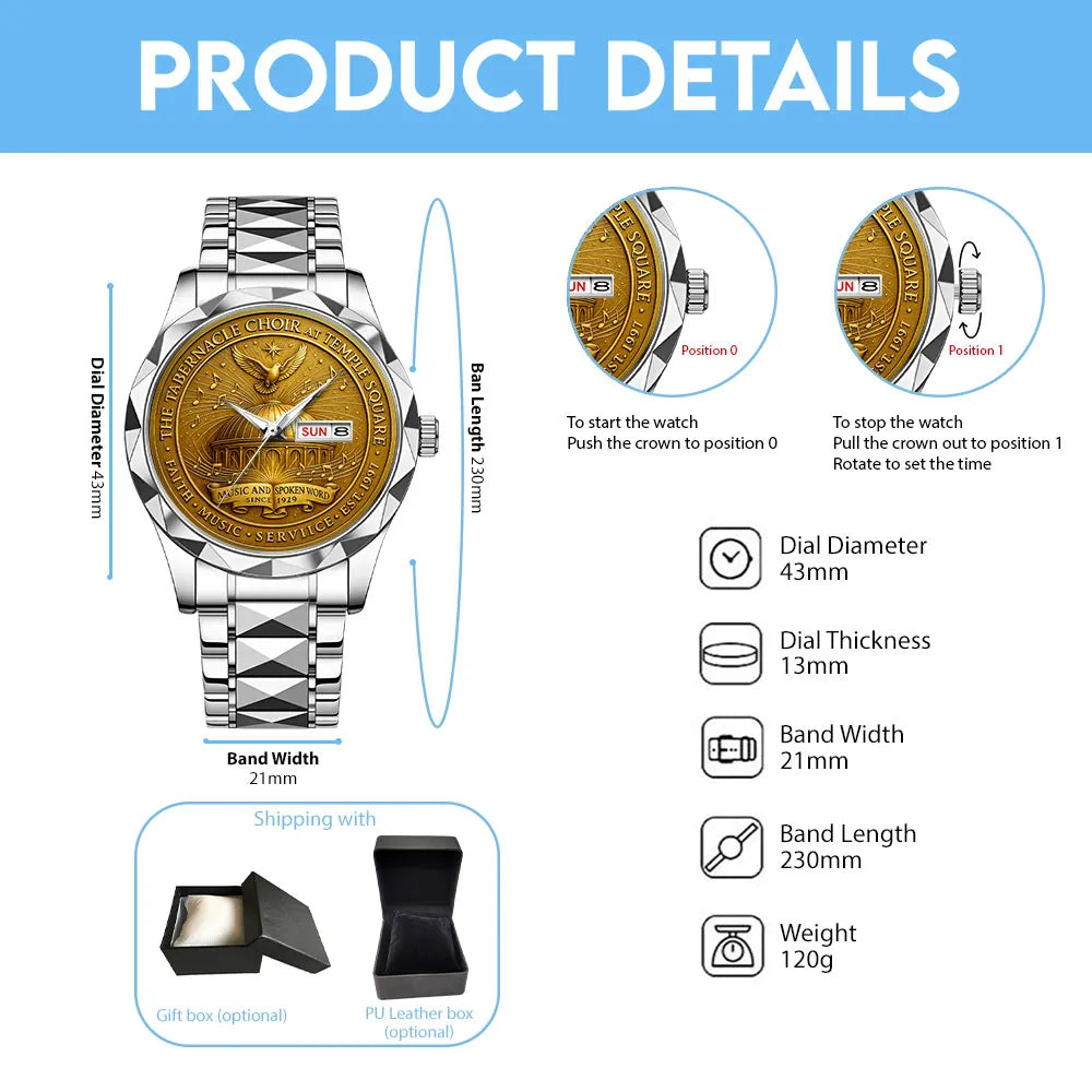 The Tabernacle Choir at Temple Square Alloy Luxury Quartz Watch – TANTN17262
