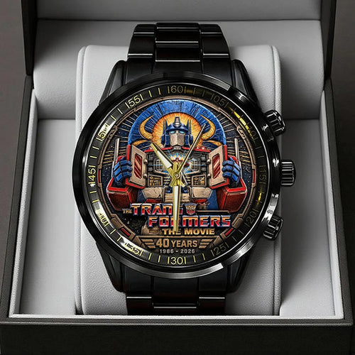 The Transformers: The Movie 40th Anniversary Black Stainless Steel Watch – TANTN26232