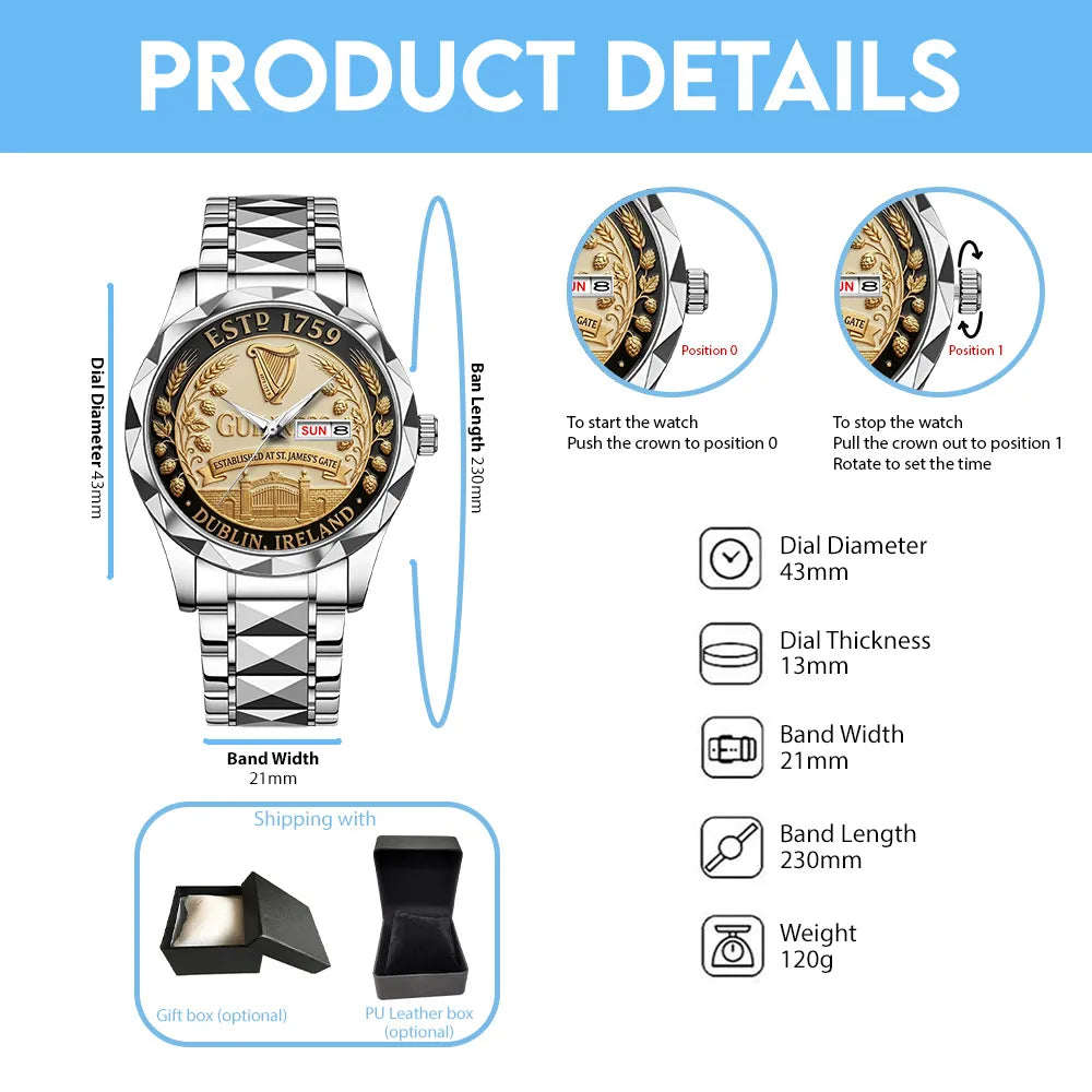 Guinness Alloy Luxury Quartz Watch – TANTN20699