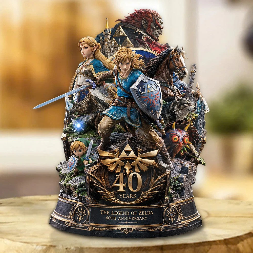The Legend of Zelda 40th Anniversary Custom Shape Acrylic Plaque – GNE8733