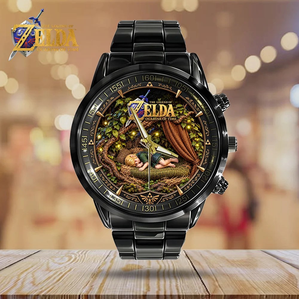 The Legend of Zelda: Ocarina of Time Black Stainless Steel Watch – GNE9207