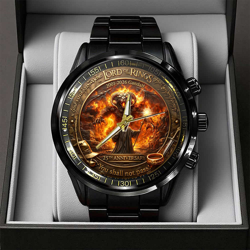 The Lord of the Rings 25th Anniversary Black Stainless Steel Watch – TANTN19852