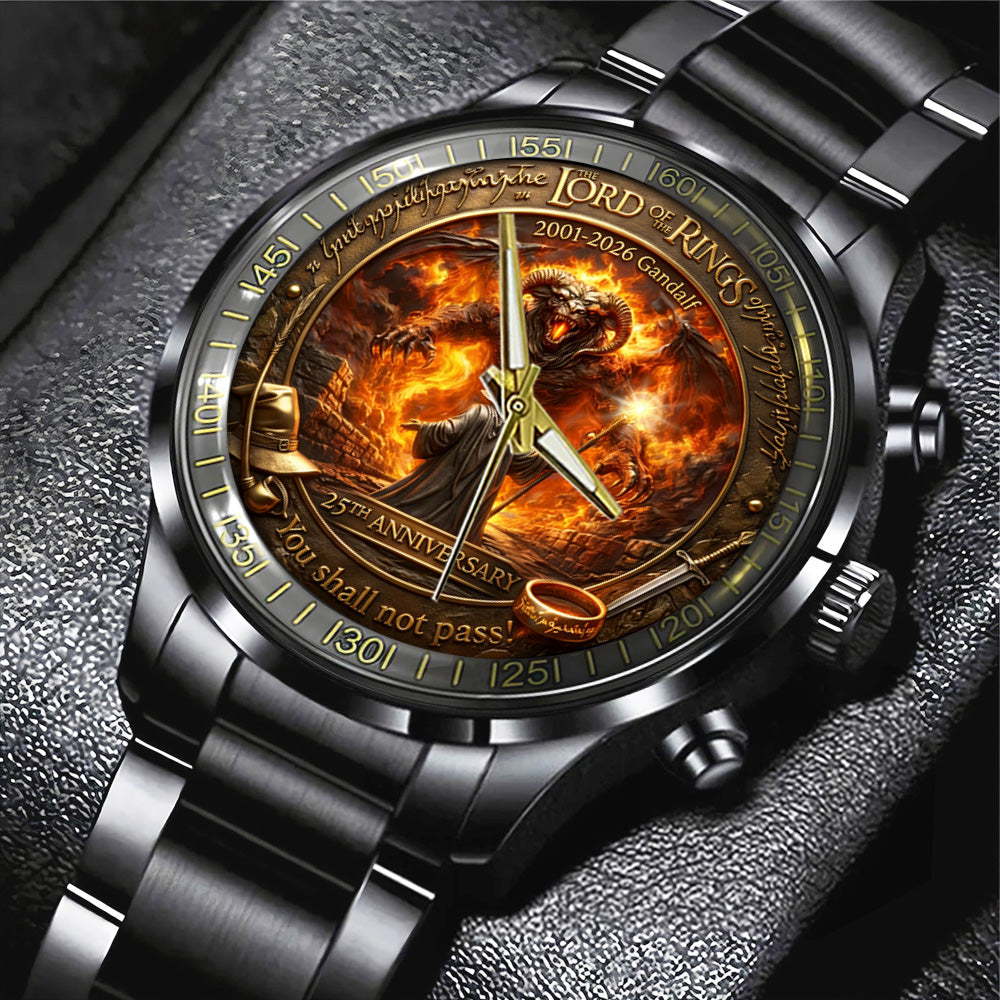 The Lord of the Rings 25th Anniversary Black Stainless Steel Watch – TANTN19852