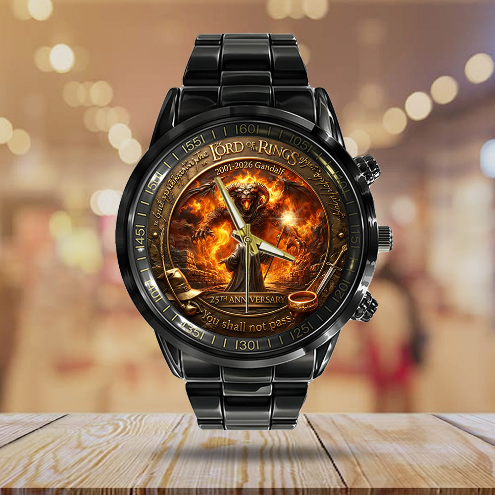 The Lord of the Rings 25th Anniversary Black Stainless Steel Watch – TANTN19852
