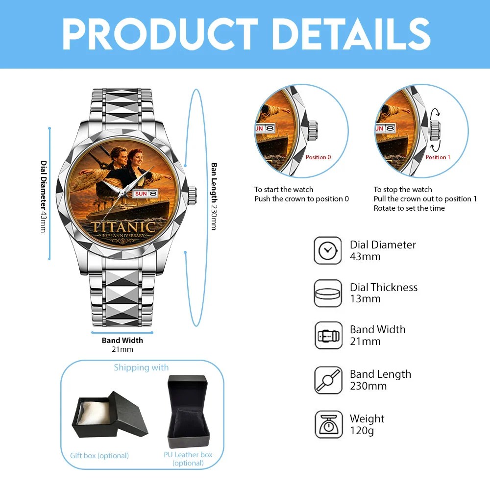 Titanic 30th Anniversary Alloy Luxury Quartz Watch – TMTHU9078