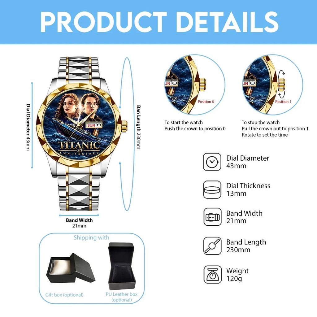 Titanic 30th Anniversary Alloy Luxury Quartz Watch – HOATT20870