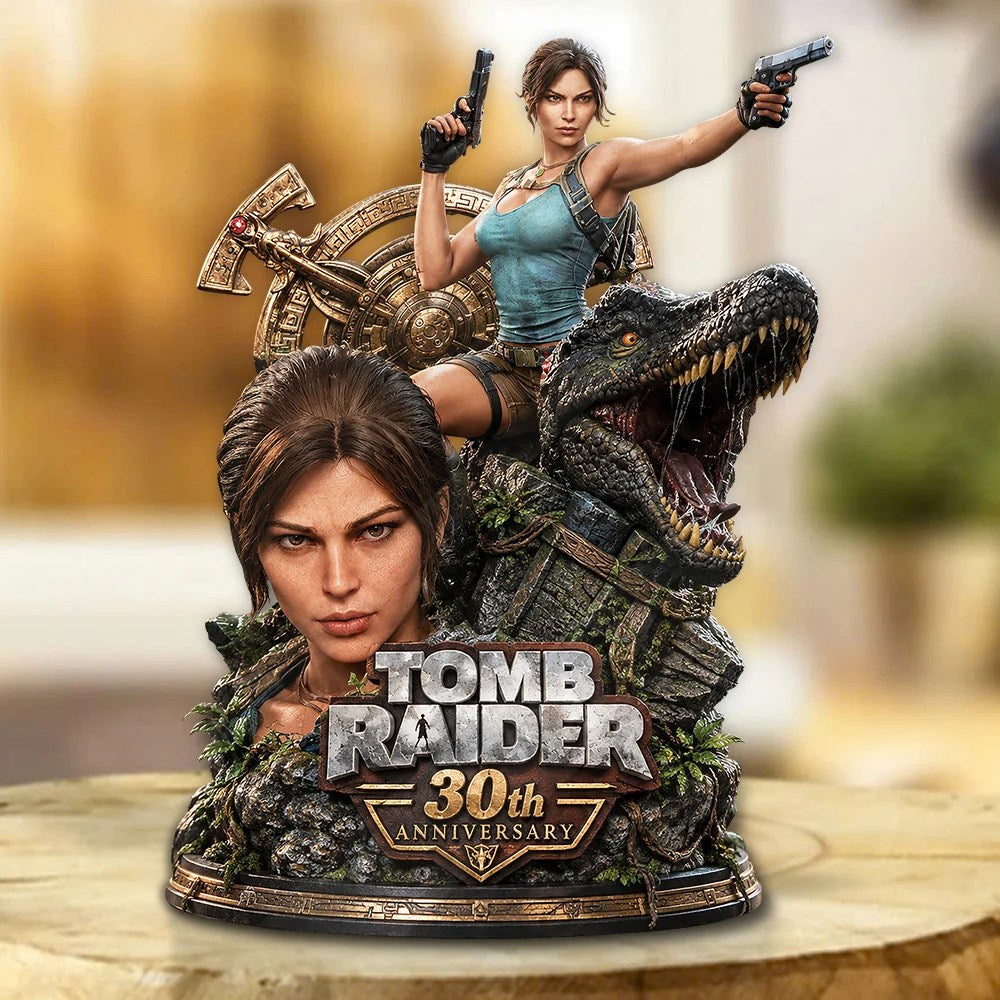 Tomb Raider 30th Anniversary Custom Shape Acrylic Plaque – GNE8593