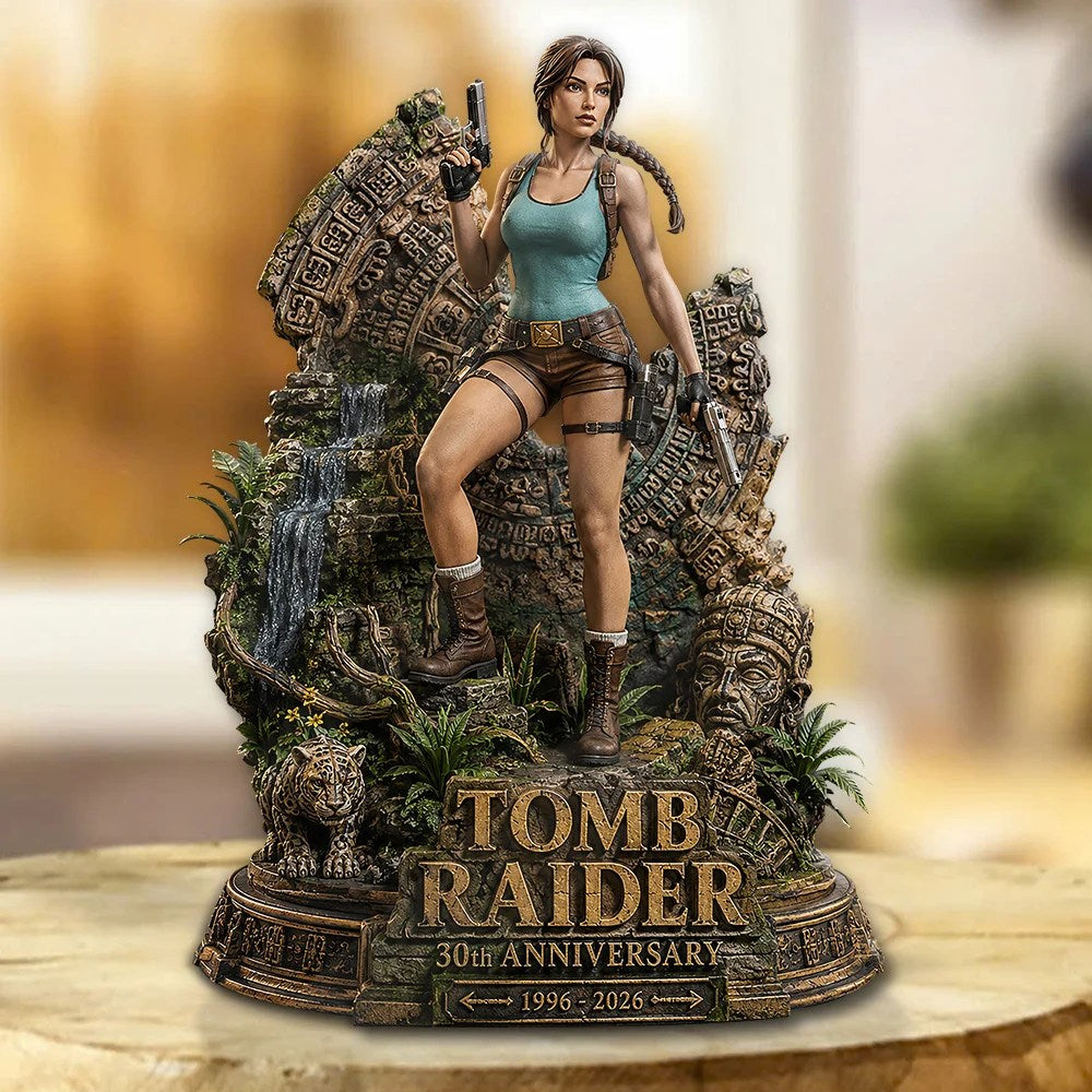 Tomb Raider 30th Anniversary Custom Shape Acrylic Plaque – GNE8351