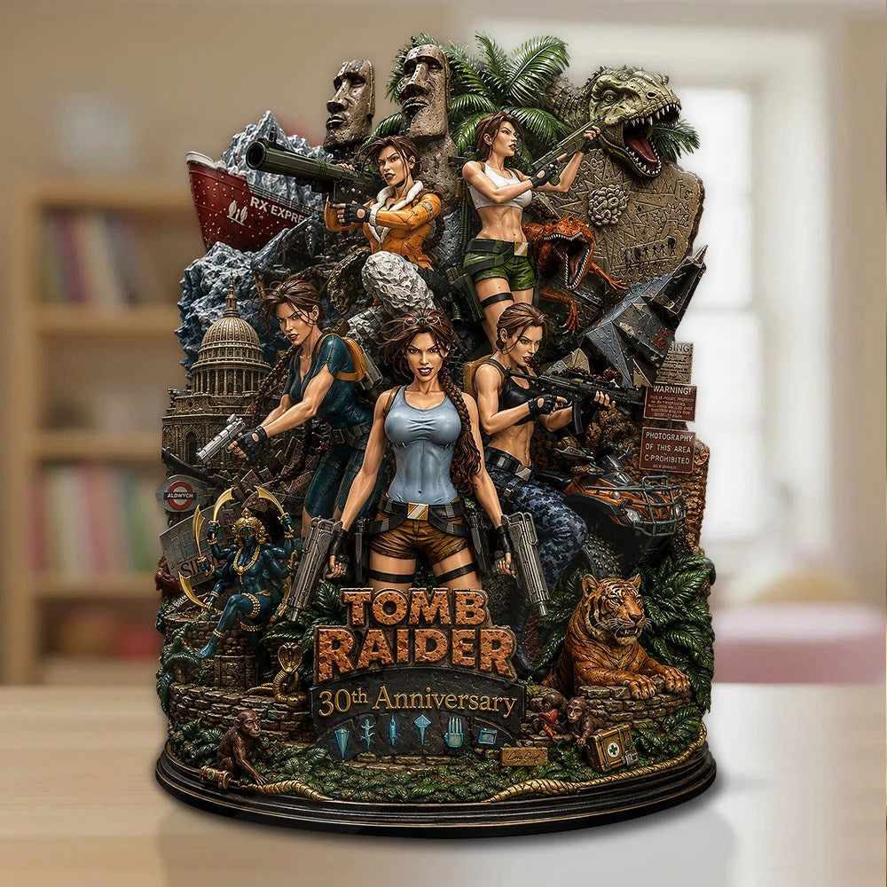 Tomb Raider 30th Anniversary Custom Shape Acrylic Plaque – GNE8354