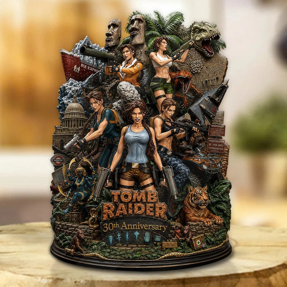Tomb Raider 30th Anniversary Custom Shape Acrylic Plaque – GNE8354