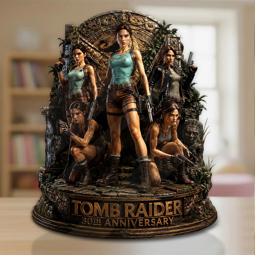 Tomb Raider 30th Anniversary Custom Shape Acrylic Plaque – GNE8469