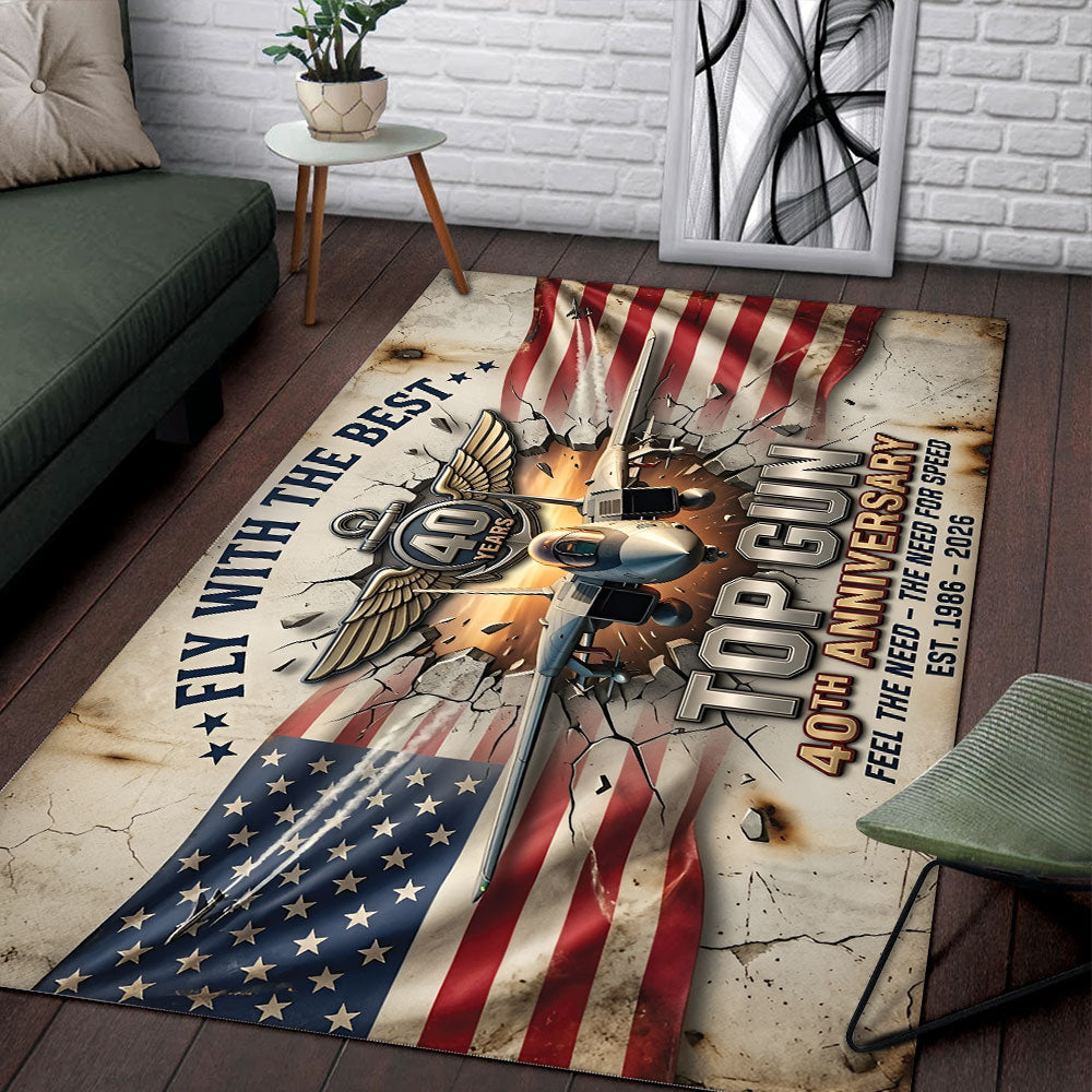 Top Gun 40th Anniversary 2026 Rectangular Rug – TMTHU5662