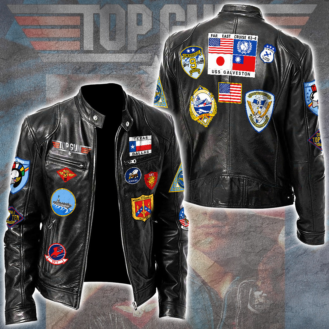 Top Gun 40th Anniversary Motorcycle Leather Jacket – GNE6291