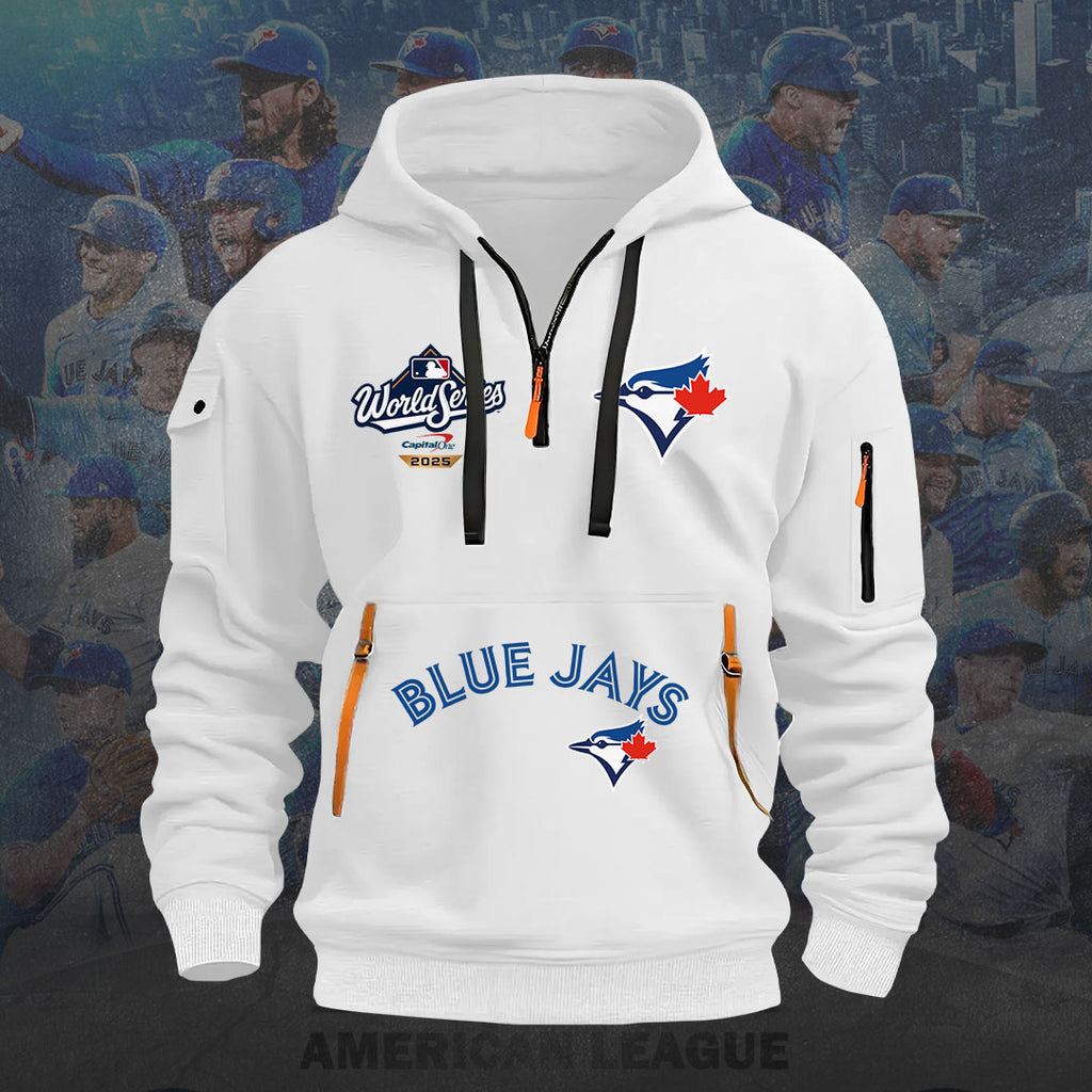 Toronto Blue Jays 2025 American League Champions 2D Quarter Zip Hoodie – HOATT14618