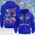 Toronto Blue Jays 2025 American League Champions 2D Quarter Zip Hoodie – MAITM13588