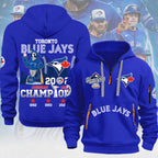Toronto Blue Jays 2025 American League Champions 2D Quarter Zip Hoodie – MAITM13647