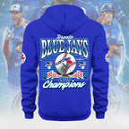 Toronto Blue Jays 2025 American League Champions 2D Quarter Zip Hoodie – MAITM13721
