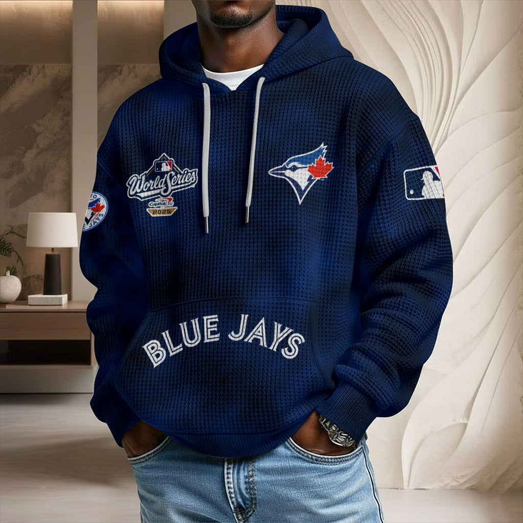 Toronto Blue Jays 2025 American League Champions 3D Unisex Waffle Hoodie – MAITM13964