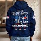 Toronto Blue Jays 2025 American League Champions 3D Unisex Waffle Hoodie – MAITM13964