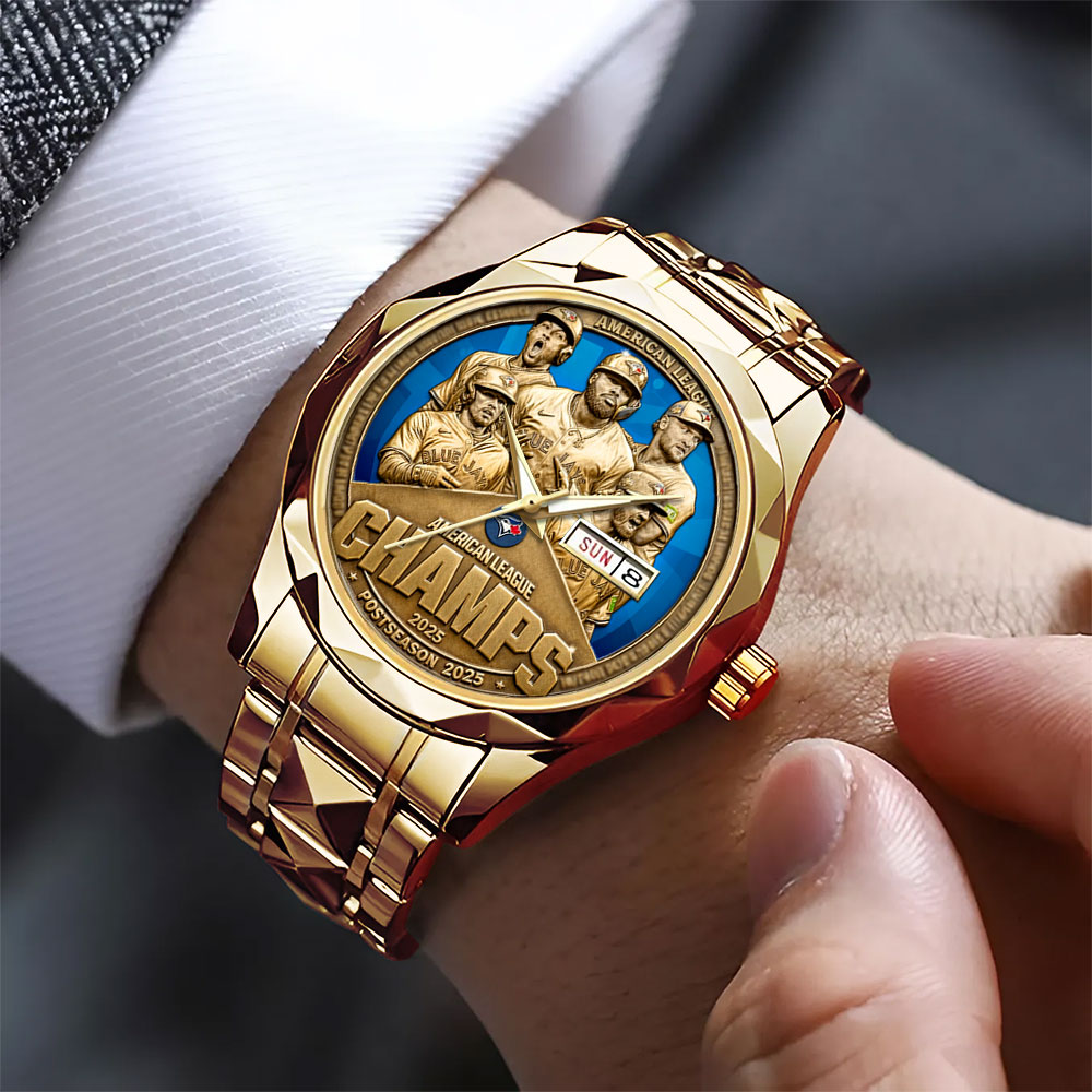 Toronto Blue Jays 2025 American League Champions Alloy Luxury Quartz Watch – MAITM13532