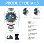 Toronto Blue Jays 2025 American League Champions Alloy Luxury Quartz Watch – MAITM13744