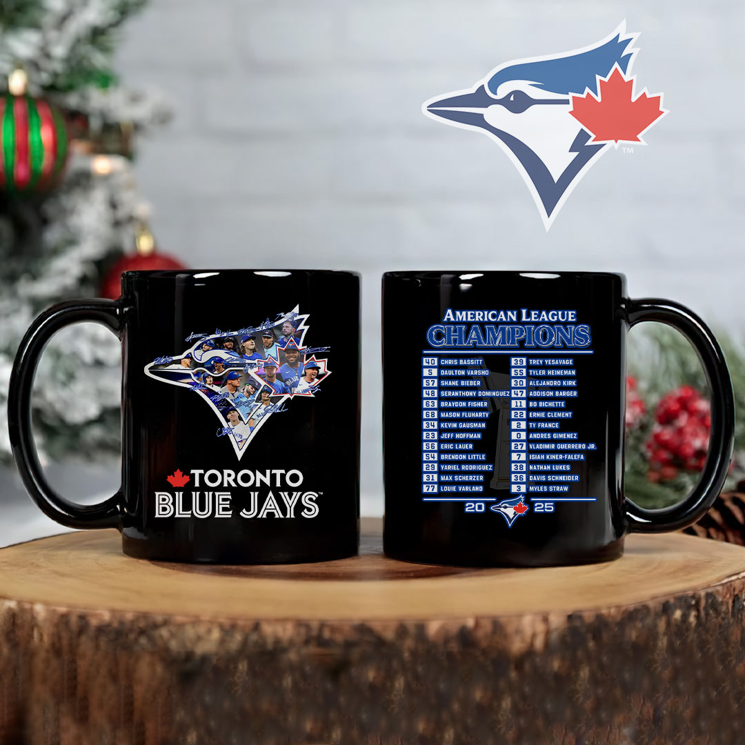 Toronto Blue Jays 2025 American League Champions Ceramic Mug – HOATT14594