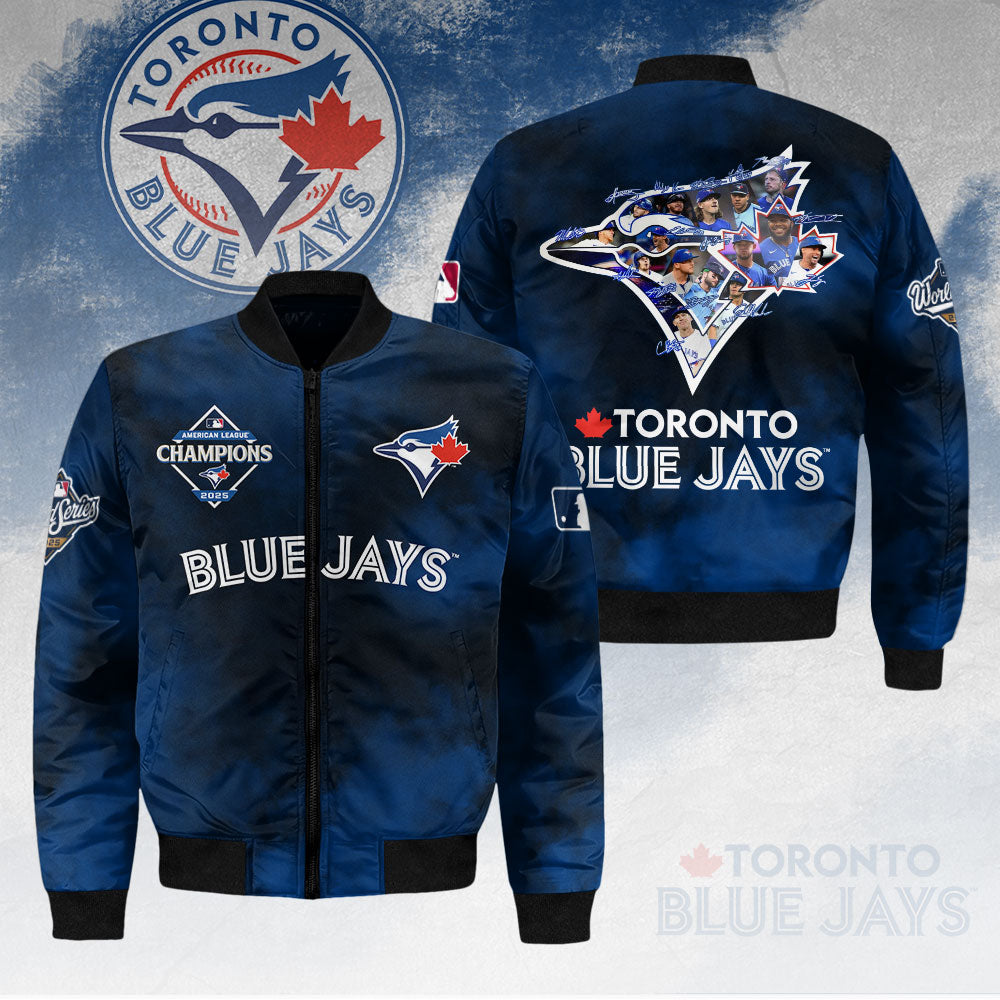 Toronto Blue Jays 2025 American League Champions 3D Bomber Jacket – HOATT14753